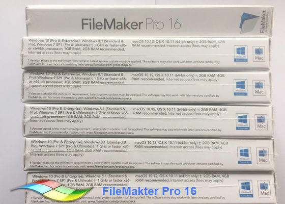 Chiny Oprogramowanie FileMaker Pro 16 Upg FPP Package 100% Original Filemaker Pro Windows dostawca