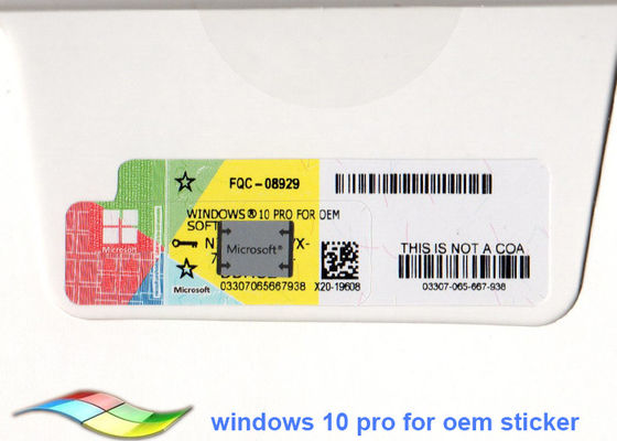 Chiny Oryginalny Windows 10 Professional 64-bitowy system Windows 10 Naklejka na klucz produktu dostawca