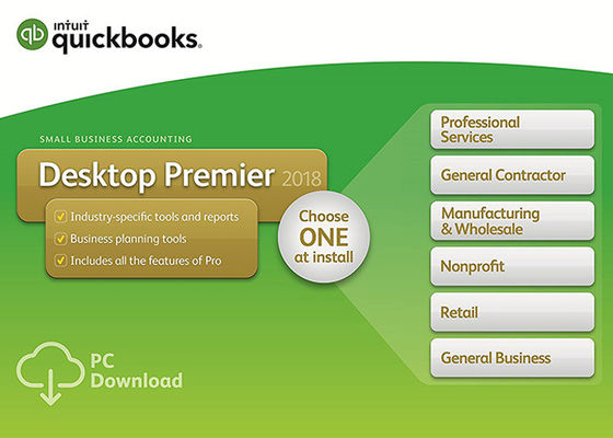 Chiny 100% Genuine QuickBooks Desktop 2017 Premier 2018 z wersją Industry Edition 5 dostawca