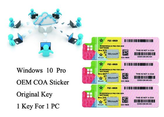 Chiny Autentyczny klucz produktu Windows 10 32bit / 64-bitowe systemy operacyjne Oprogramowanie CAA X20 pełnej wersji dostawca