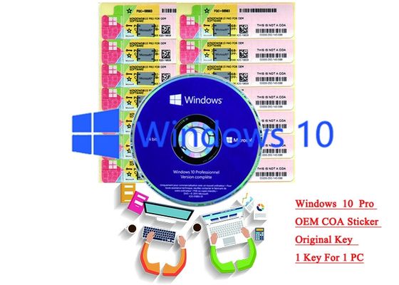 Chiny 32/64 bitowa naklejka klucza produktu Windows 10 Win 10 Pro Aktywacja Online COA X20 dostawca