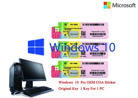 Chiny Język hiszpański Windows 10 Pro Naklejka COA 32 / 64Bit Oryginalna aktywacja online dostawca