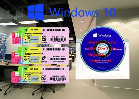Chiny Oryginalny Windows 10 Pro COA 32 bit x 64 Bit Multi Language FQC 08929 dostawca