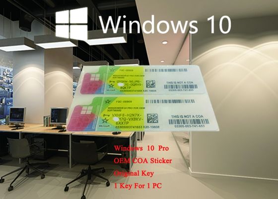 Chiny Microsoft Windows 10 Pro Naklejka COA Język niemiecki 64-bitowa etykieta aktywacji online z kluczem licencyjnym dostawca