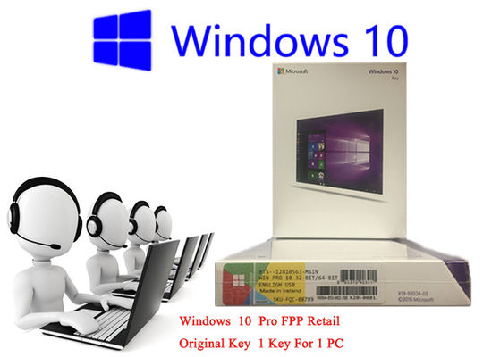 Chiny 32-bitowy / 64-bitowy system Windows 10 FPP Retail Box Korean International PC 3.0 USB Online Aktywacja dostawca