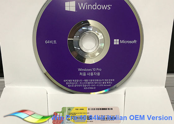 Chiny Korea Windows 10 Pro OEM Naklejka / Microsoft Windows Software MS Partner dostawca