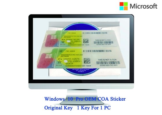 Chiny Autentyczny klucz produktu Windows 10 32bit / 64-bitowe systemy operacyjne Oprogramowanie CAA X20 pełnej wersji dostawca