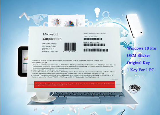 Chiny English Version Pack Windows 10 Pro OEM System komputerowy naklejka 1pk DSP DVD dostawca