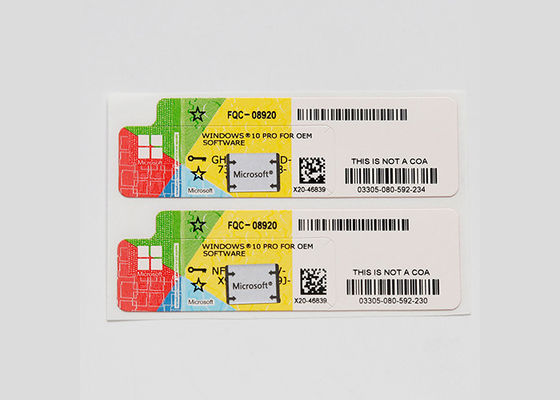 Chiny Aktywacja internetowa Windows Genuine Sticker System operacyjny X20-19608 dostawca